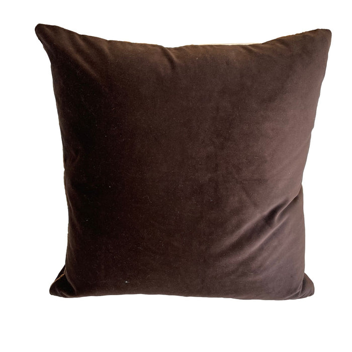 Brown Velvet Throw Pillow