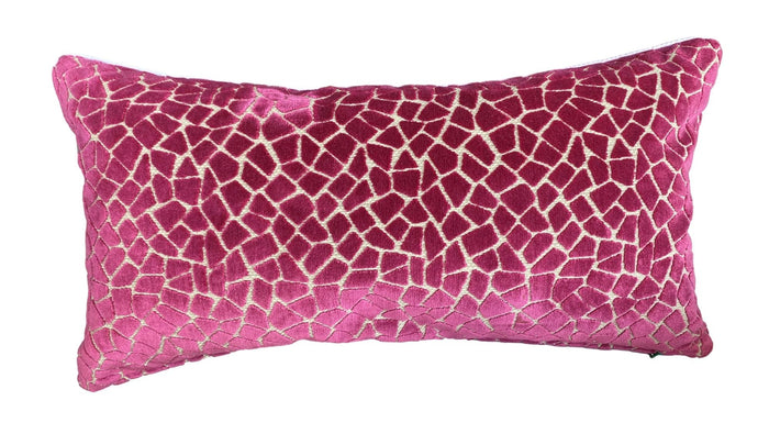 Magenta Velvet Mosaic Pillow