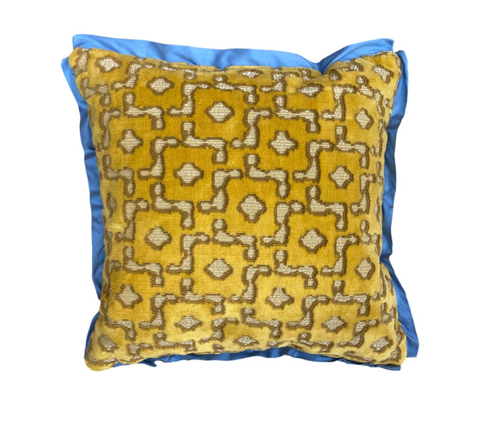 Custom Golden Geometric Throw Pillow