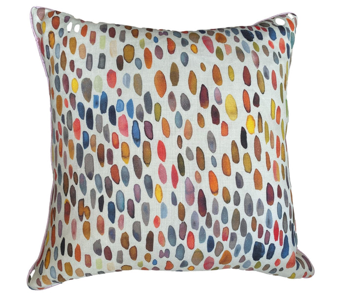 Multi-Colored Brushstroke Throw Pillow