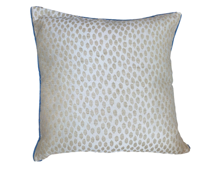 Cream & Beige Dotted Throw Pillow