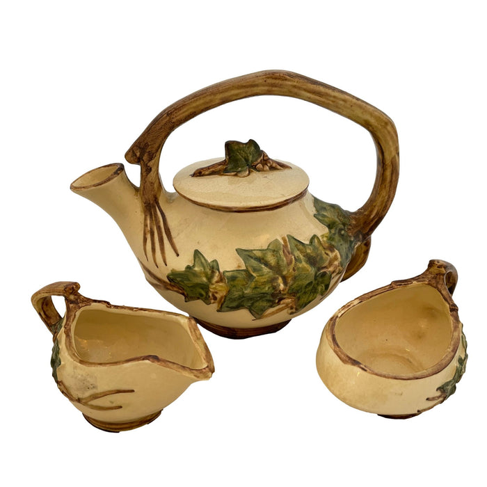 McCoy Pottery Leaf Motif Tea Set