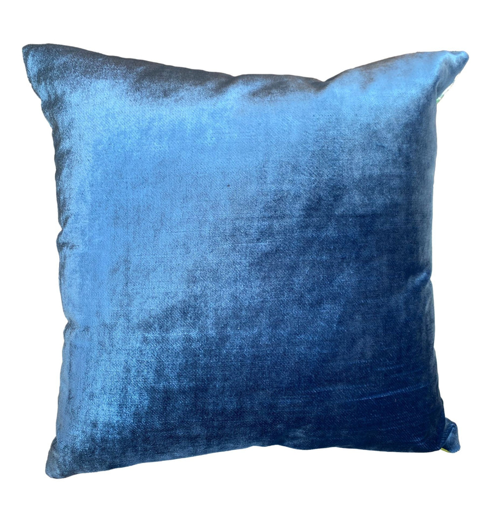 Green & Blue Abstract Stripe Throw Pillow