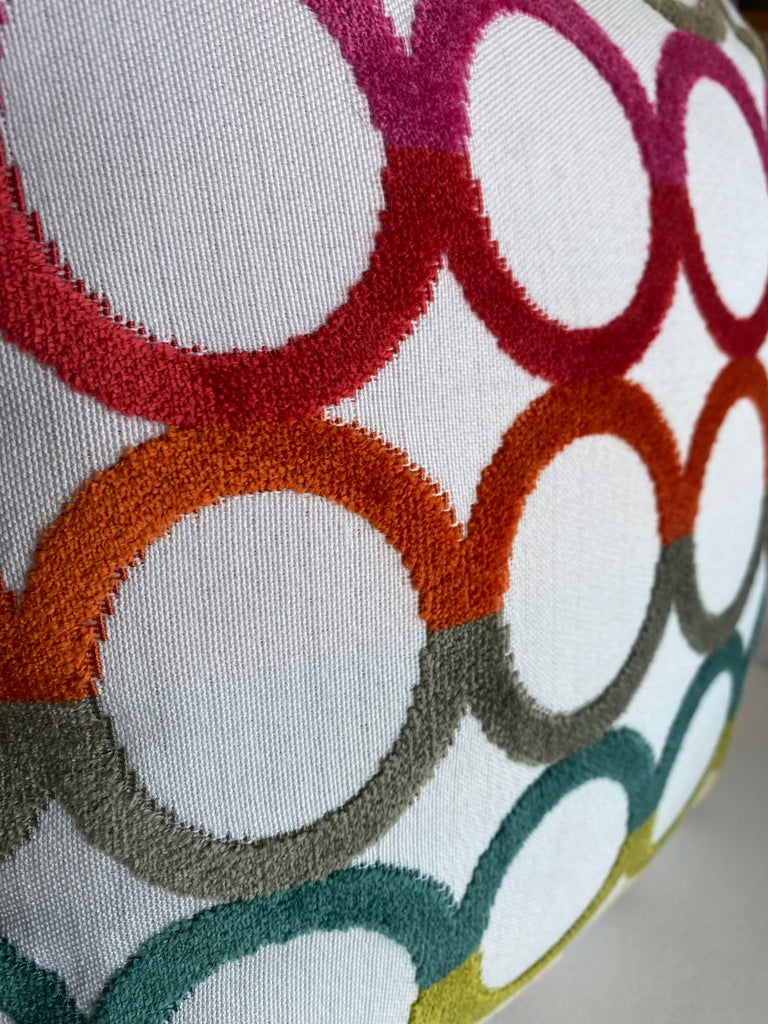 Custom Rainbow Chain-Link Throw Pillow