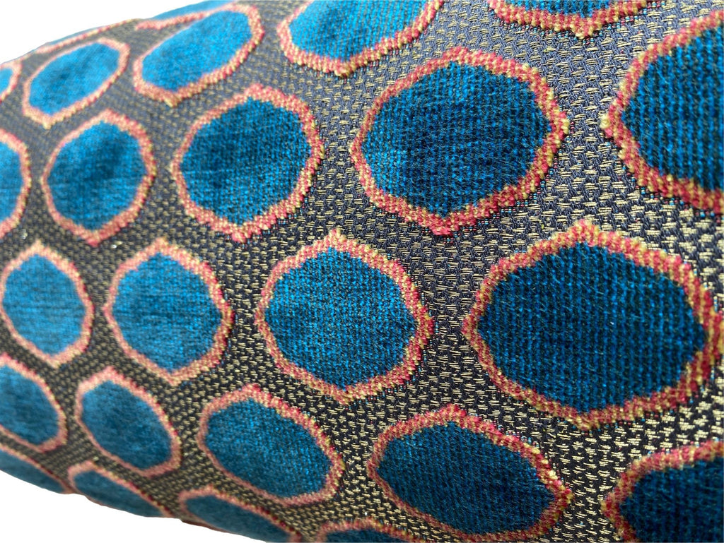 Blue & Orange Geometric Bed Pillow