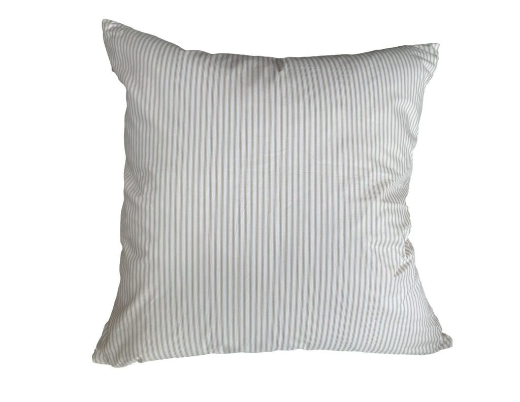 Floral Pillow with Pinstripe Back