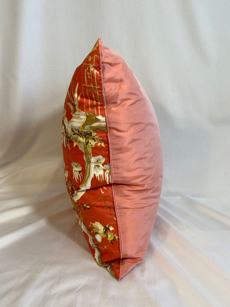 Brunschwig & Fils Coral Chinoiserie Pillow