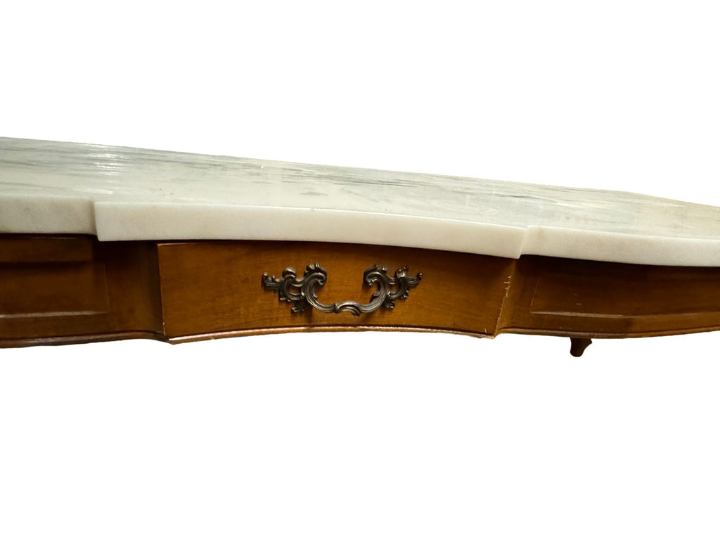 Louis XV Style Marble & Wood Cocktail Table