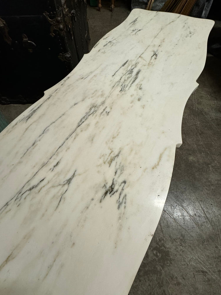 Louis XV Style Marble & Wood Cocktail Table