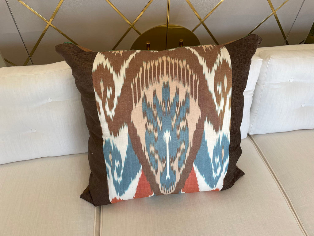 Custom Ikat Pattern Throw Pillow