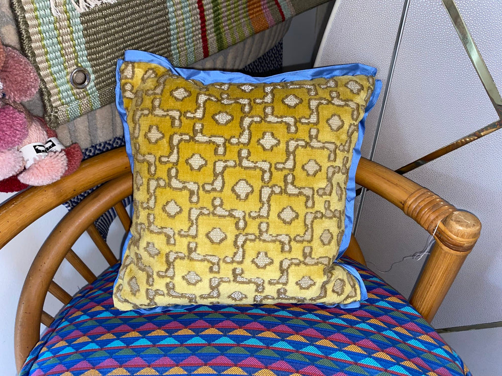 Custom Golden Geometric Throw Pillow