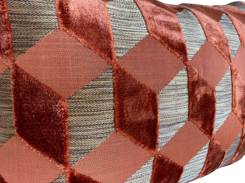 Orange & Tan Geometric Pillow