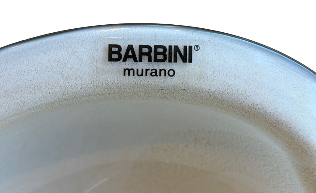 Alfredo Barbini White Murano Glass Dish