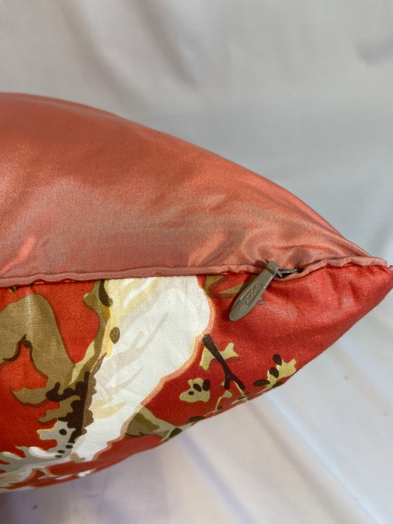 Brunschwig & Fils Coral Chinoiserie Pillow