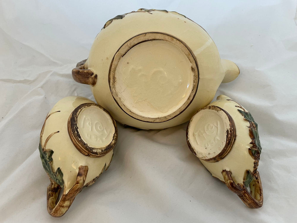 McCoy Pottery Leaf Motif Tea Set