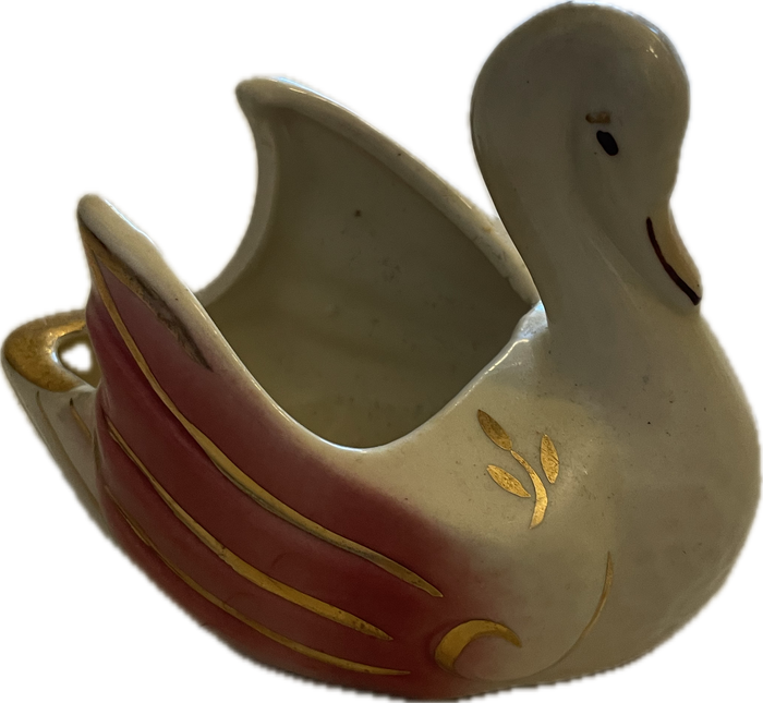 Elegant Swan Ceramic Planter