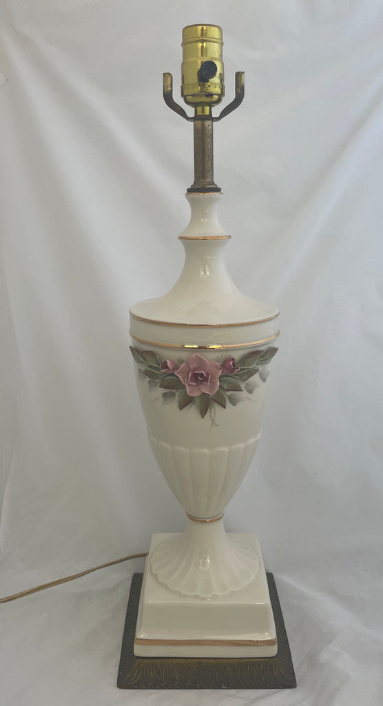 Antique Floral Italian Urn/Trophy Lamp