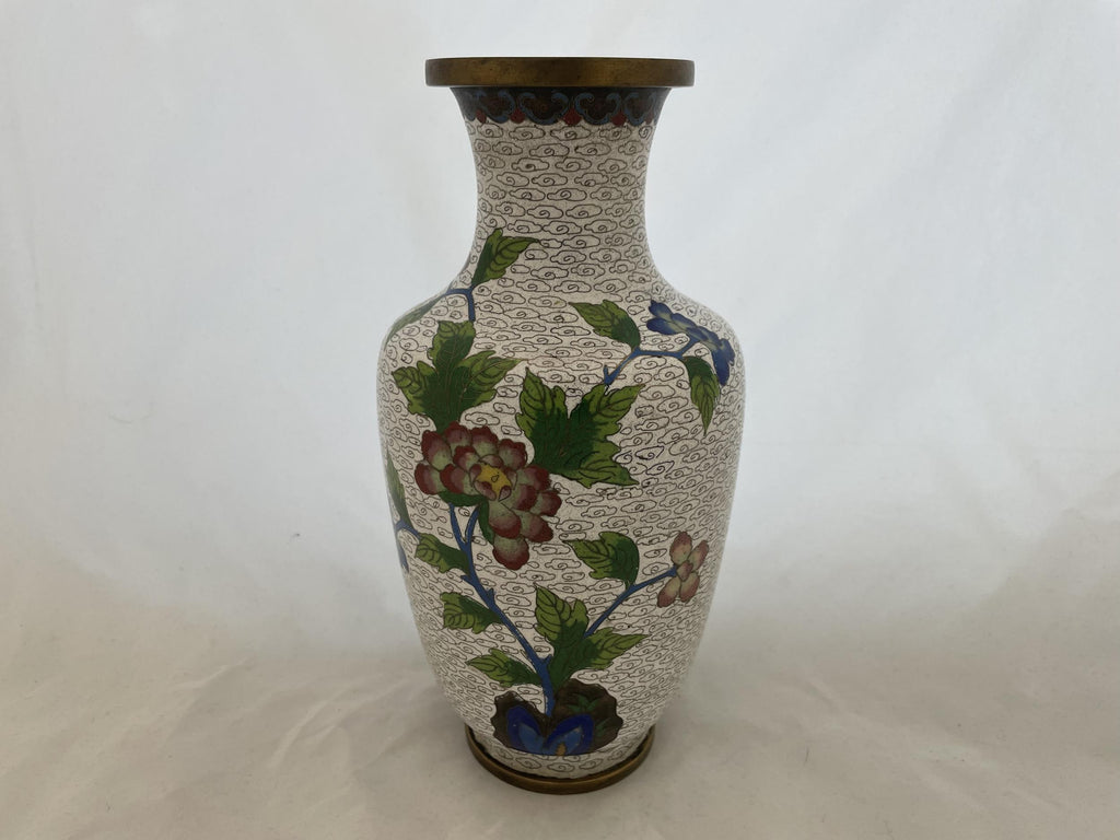 Cloisonne Brass and Enameled Vase