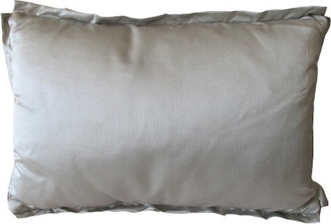 Small Pale Blue Satin Lumbar Pillow